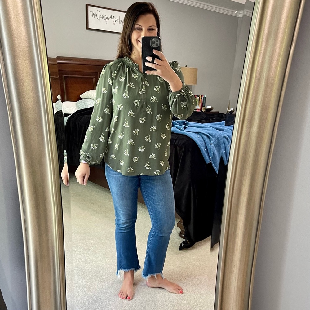 Loft Floral Print Top